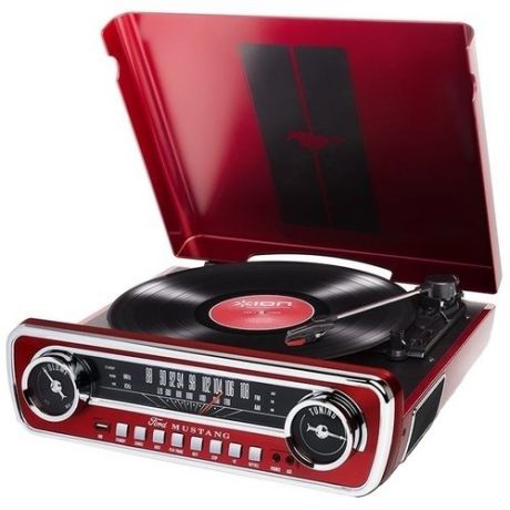 Виниловый проигрыватель "Mustang LP", с радио, красный