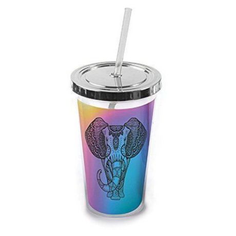 Стакан пластиковый "Iridescent Straw Cup"