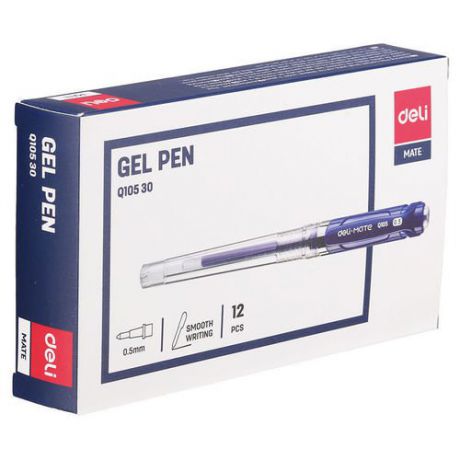 Гелевая ручка EQ10530, 0,5 мм, синие чернила