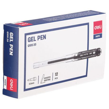 Гелевая ручка EQ10520, 0,5 мм, черные чернила