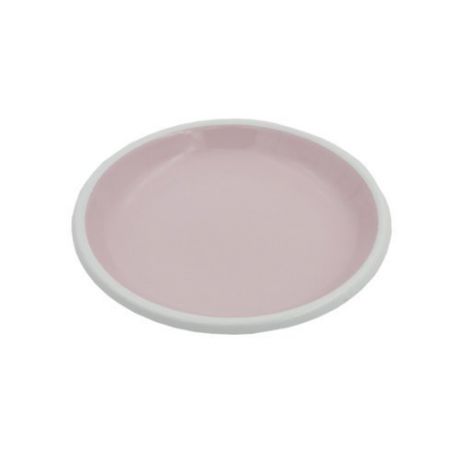 Эмалированная тарелка, 18 см, розовая