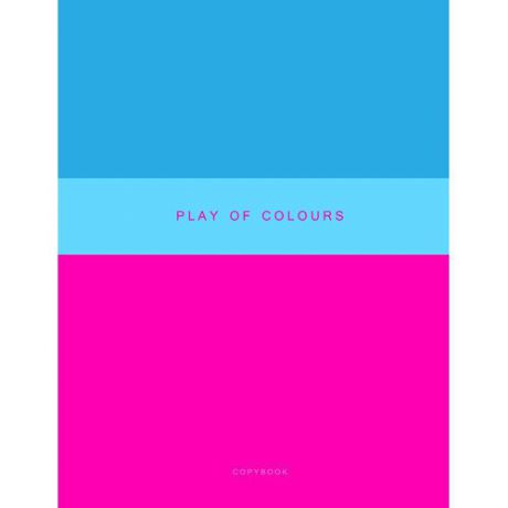 Тетрадь для конспектов "Неоновый дуэт. Розовый и голубой" А4, 48 листов, в клетку