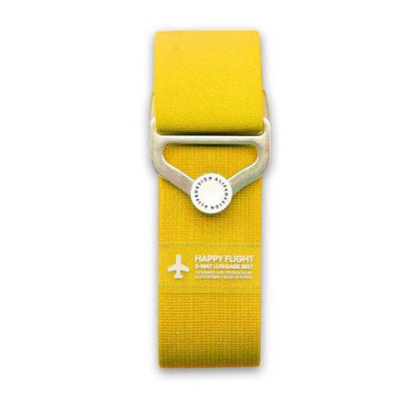 Ремень для багажа на кнопке "HF 2-Way Luggage Belt", желтый