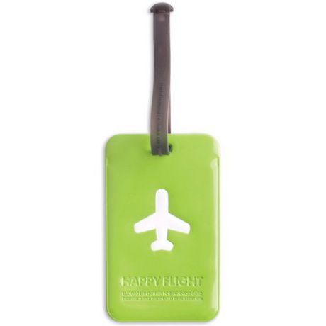 Бирка для багажа "Square Luggage Tag", зеленая