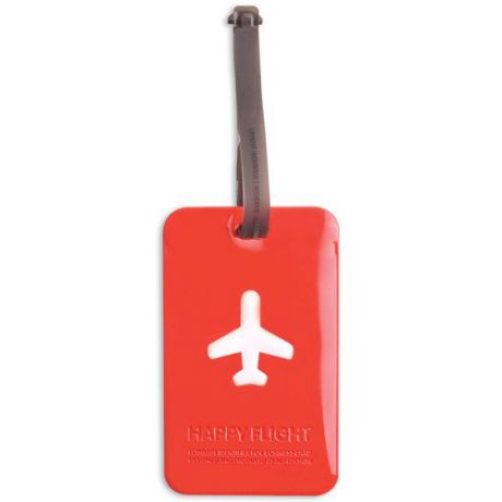 Бирка для багажа "Square Luggage Tag", красная