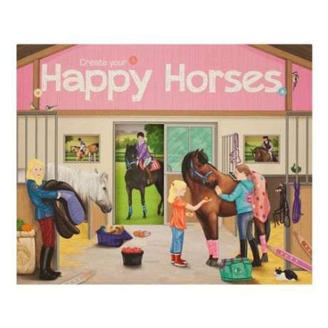 Книга с наклейками "Create Your Happy Horses"