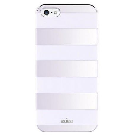 Чехол для iPhone 5 "Stripe Cover" бело-серебряный