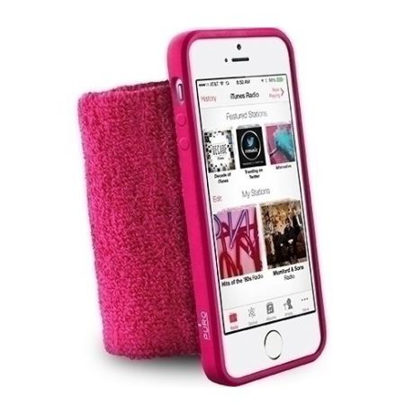 Спортивный чехол для iPhone 5/5S "Running Wristband Pink" розовый