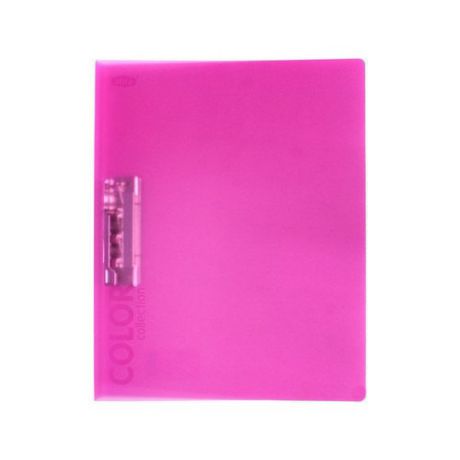 Пластиковая папка с зажимом "Color Collection" розовая