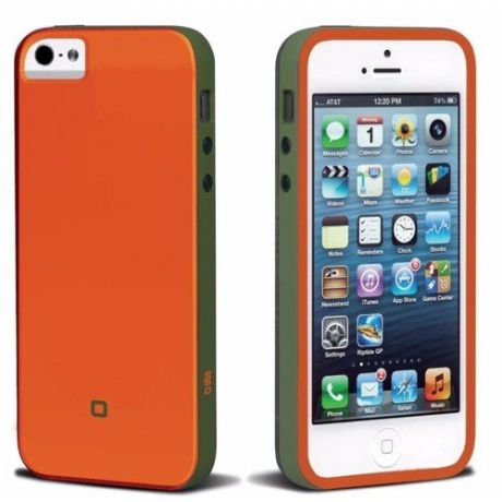 Чехол для iPhone 5 "Sweet Flurry" TESWEETIP5OM, оранжевый/зеленый