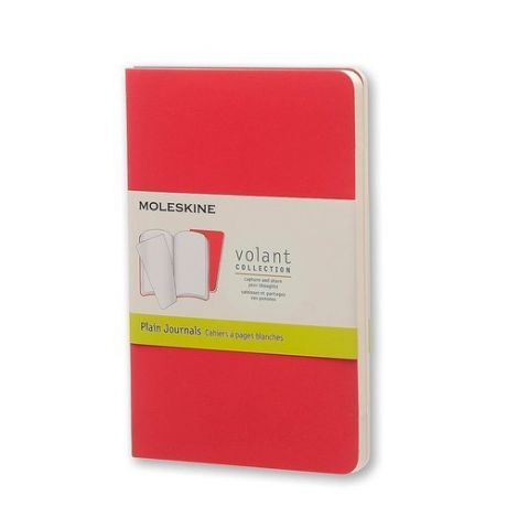 Блокнот нелинованный "Volant Pocket", 40 листов, бордовый / красный
