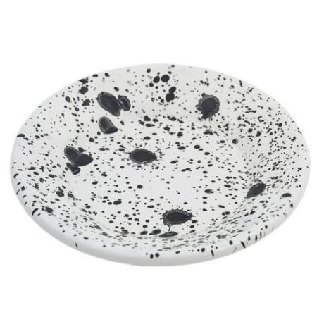 Эмалированная тарелка "Black on White", 21 см