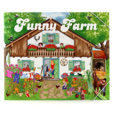 Книга с наклейками "Create Your Funny Farm"