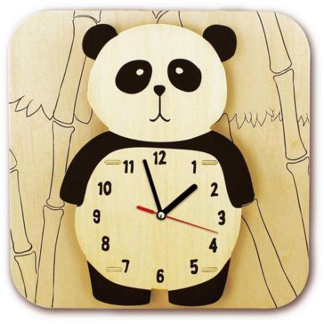Часы-конструктор деревянные "Панда"