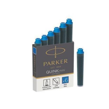 Картриджи-мини с чернилами "Quink" для перьевой ручки синие