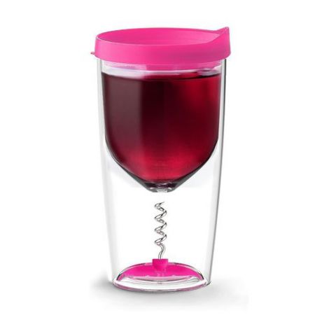 Стакан "Vino opener", розовый