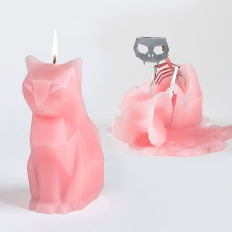Свеча "Kisa Candle", розовая