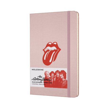 Блокнот "Rolling Stones" Large, 120 листов, в линейку, розовый