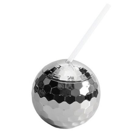 Емкость для питья "Straw Cup Disco Ball", 600 мл