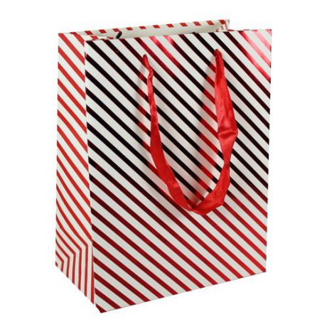 Подарочный пакет "Red strips" А5, 18 х 23 х 10 см