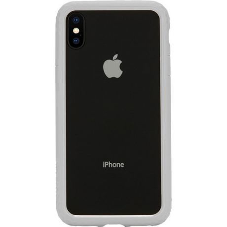 Чехол защитный "Frame Case" для iPhone Xs Max, серебряный