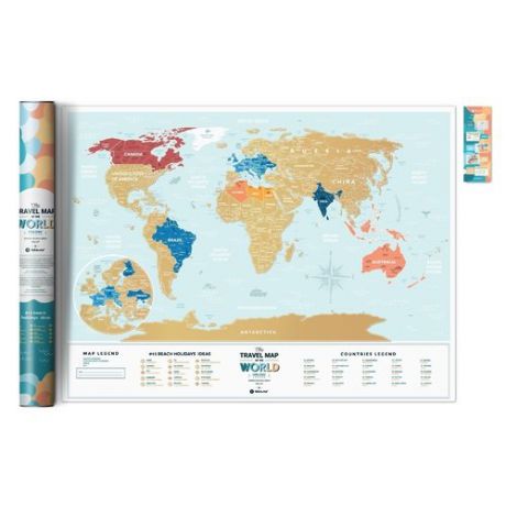 Скретч-карта мира Travel Map Holiday "World Lagoon"