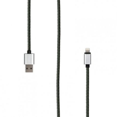 Кабель Digital IL-01 USB - Apple Lightning (MFI), 1 м, темно-зеленый