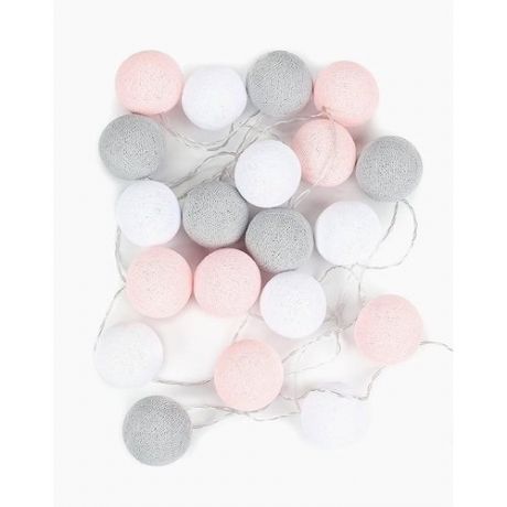 Электрическая гирлянда "Розово-серая", 20 шариков, 4,5 м