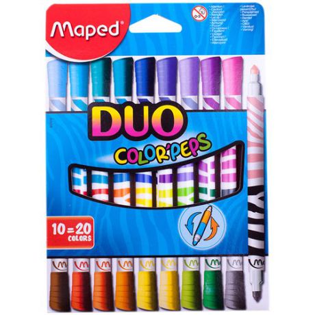 Фломастеры "Color Peps duo", 20 цветов