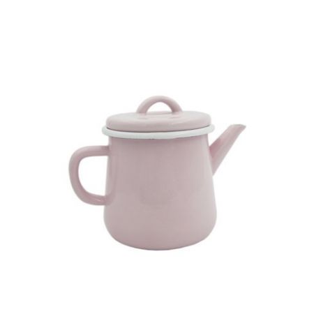 Эмалированный чайник, 1 л, розовый