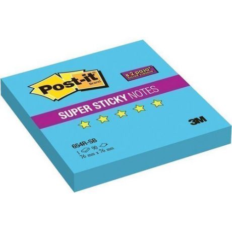 Блок-кубик для заметок 654R-SB "Super Sticky" голубой