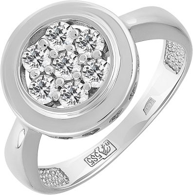 Кольцо с 7 бриллиантами из белого золота