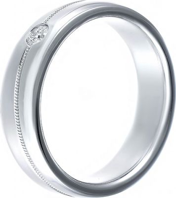 Кольцо с 1 бриллиантом из белого золота