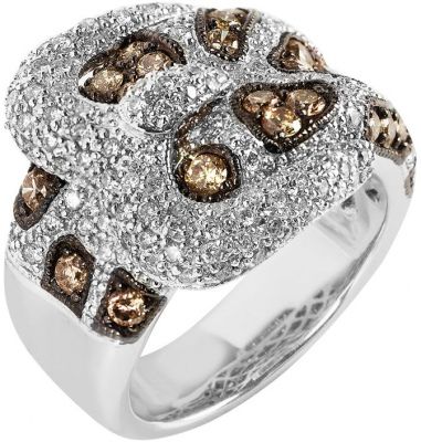 Кольцо с 151 бриллиантом из белого золота