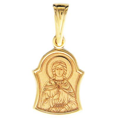 Подвеска-иконка "Святая Вера" из красного золота