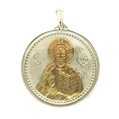 Подвеска-иконка "Иисус Христос Спаситель" из серебра