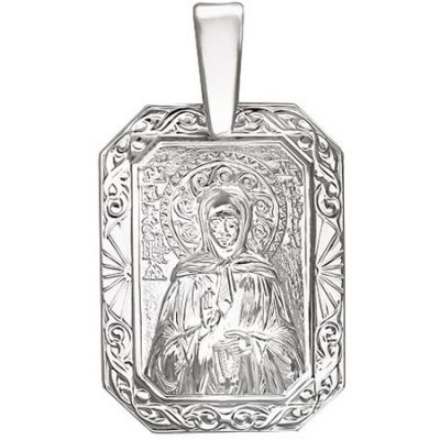 Подвеска-иконка "Святая Матрона Московская" из серебра