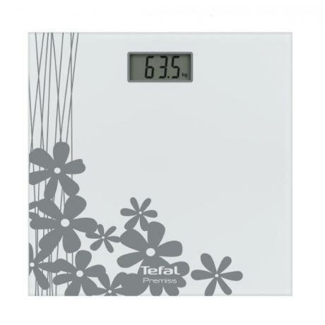 Весы Tefal Premiss Flower PP1070 со стеклянной платформой, белые PP1070V0