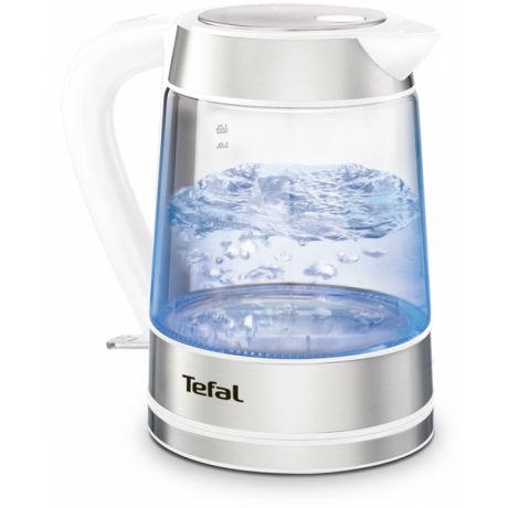 Чайник Tefal Glass Kettle KI730132 2200 Вт 1,7 л, белый KI730132