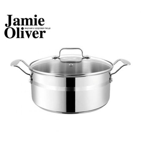 Кастрюля Tefal Jamie Oliver, нерж. сталь с декором, 24 см со стеклянной крышкой E8744644