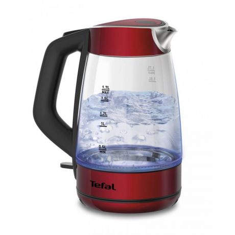 Чайник Tefal Glass Kettle KI520530 2200 Вт 1,7 л, красный KI520530