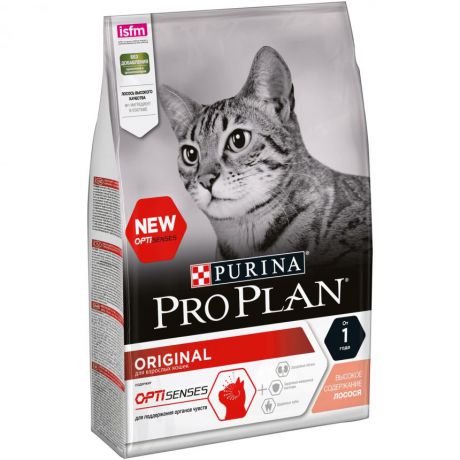 Сухой корм для взрослых кошек Purina Pro Plan Adult, лосось, пакет, 3 кг 12369717