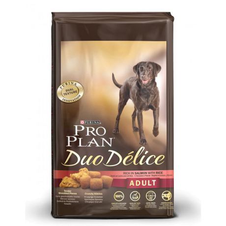 Сухой корм Purina Pro Plan Duo Delice для взрослых собак крупных пород, лосось с рисом, пакет, 10 кг 12202615