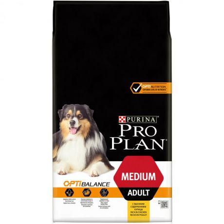 Сухой корм Purina Pro Plan для взрослых собак средних пород, курица с рисом, пакет, 7 кг 12272564