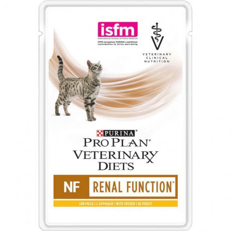 Консервированный корм Purina Pro Plan Veterinary diets NF корм для кошек при патологии почек, с курицей, пауч, 85 г 12381649