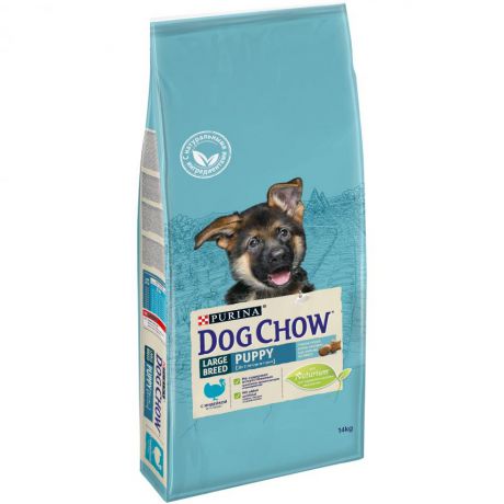 Сухой корм Purina Dog Chow для щенков крупных пород, индейка, пакет, 14 кг 12364492