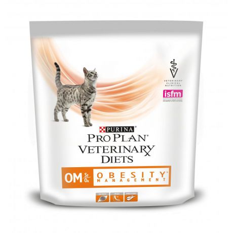 Сухой корм Purina Pro Plan Veterinary Diets OM для кошек с ожирением, пакет, 350 г 12274155