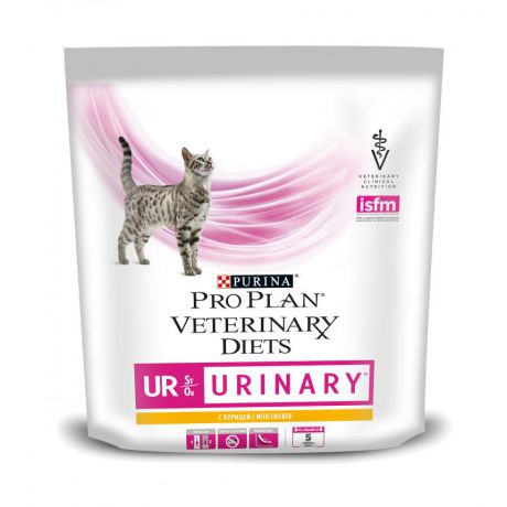 Сухой корм Purina Pro Plan Veterinary Diets UR Urinary для кошек с болезнями нижних отделов мочевыводящих путей, курица, пакет, 350 г 12274109