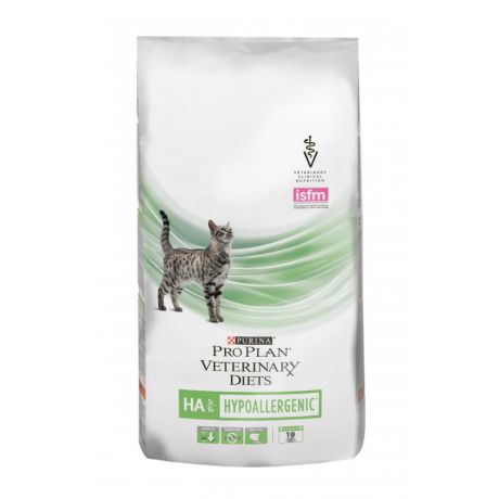 Сухой корм Purina Pro Plan Veterinary Diets HA для кошек с аллергическими реакциями, пакет, 1,3 кг 12274531