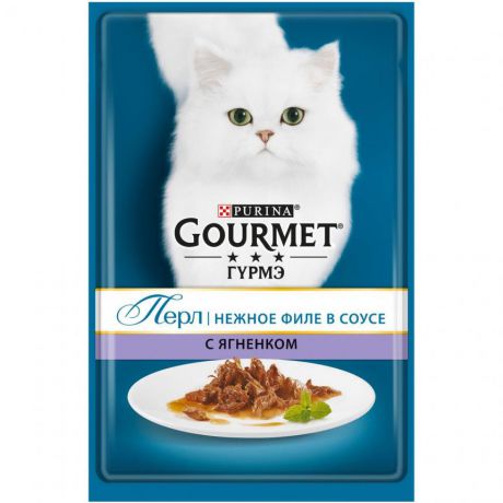 Консервы для кошек Purina Gourmet Perle, ягнёнок, пауч, 85 г 12215290
